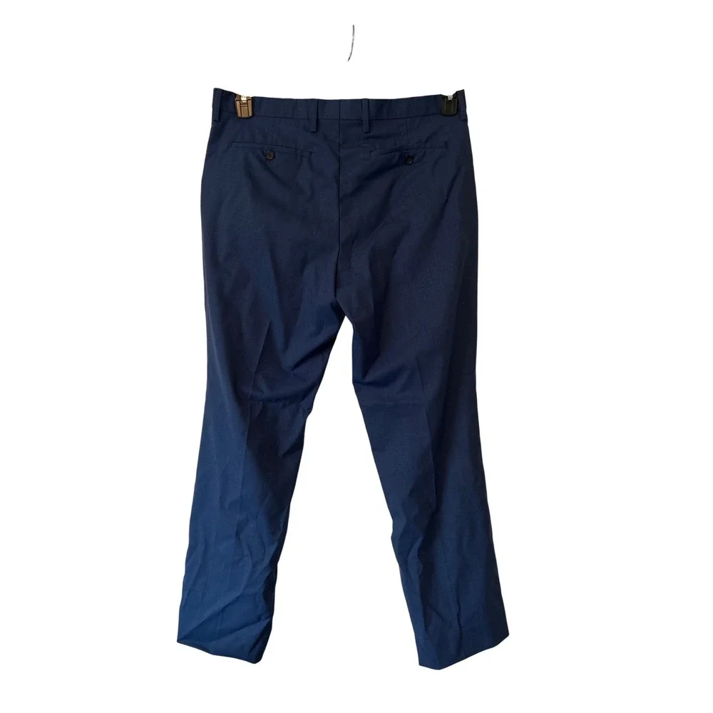 Banana Republic Slim Fit Navy Blue Wool‎ Blend Dress Pants Mens 35x30 Trousers